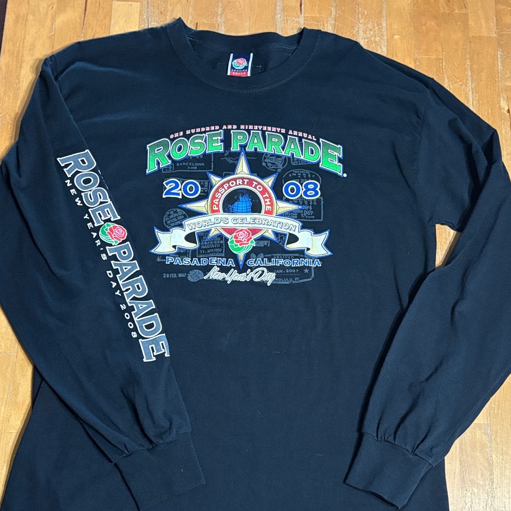 Rose Parade 2008 Black Long Sleeve Shirt